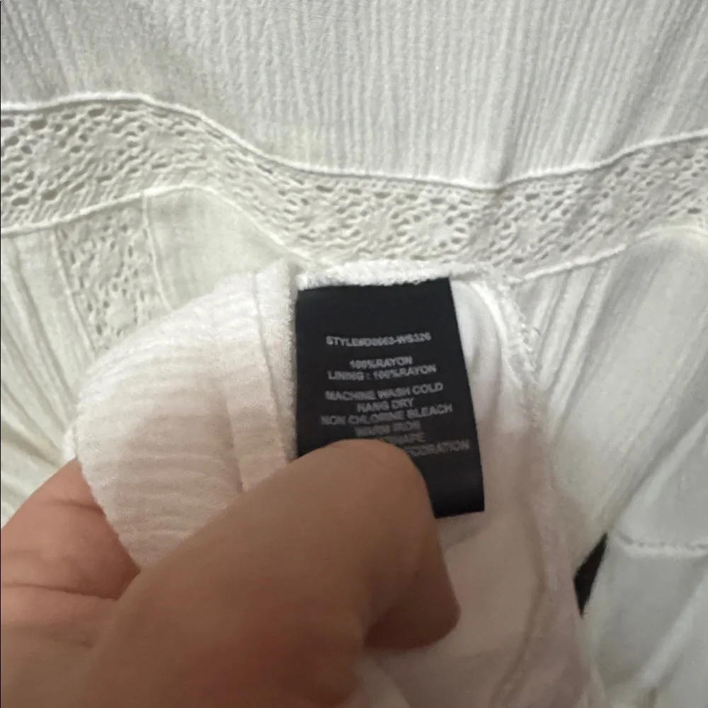 Sanctuary White Boho Lacey Long Sleeve with Textured Details Resortwear Casual - Picture 7 of 7